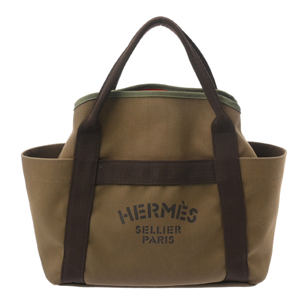 HERMES Sacked Panjage Gloom Khaki Brown